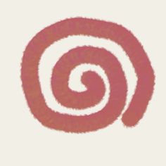 an image of a red spiral on a white background with the word art written below it