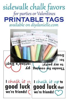 the printable tags for valentine's day are shown in different colors and sizes