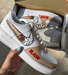 Custom Sneakers Diy, Trippy Drawings, Custom Painted Shoes, Custom Shoes Diy, Lv Logo, Personalized Shoes, Custom Air Force 1