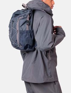 Introducing the sandqvist valley hike backpack in steel blue and navy! this badass backpack is made from ultra-tough 100% recycled nylon 420d mipan regen® robic so no worries about tears or scrapes. plus it's water-resistant thanks to that fancy dwr coating. and let's not forget the awesome gear loops cord detailing compressions straps side pockets removable hip belt and two-way rolltop and buckle closure. now that's what i call functionality. and the best part? it's expertly crafted from sustainable fabrics so you can feel good about rocking this backpack on any adventure.    product details:    — 100% recycled nylon 420d mipan regen® robic  — water resistant dwr coating  — capacity 16/23 l  — weight: 07 kg  — main compartment: w 26 x h 40/56 x d 16 cm  — 13" laptop compartment w 26 x h 4 Blue Nylon Backpack For Adventure, Blue Nylon Backpack For Hiking, Blue Waterproof Functional Backpack, Functional Blue Waterproof Backpack, Practical Blue Backpack For Hiking, Blue Waterproof Backpack For Hiking, Blue Hiking Backpack With Functional Pockets, Functional Blue Camping Backpack, Blue Functional Camping Backpack