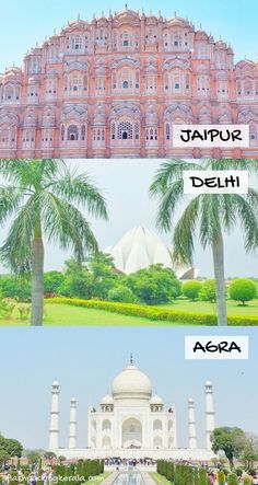 the tajwa palace in india and its surroundings are shown with captions from different countries