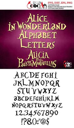 some type of font that is in different styles and colors, including the upper letters