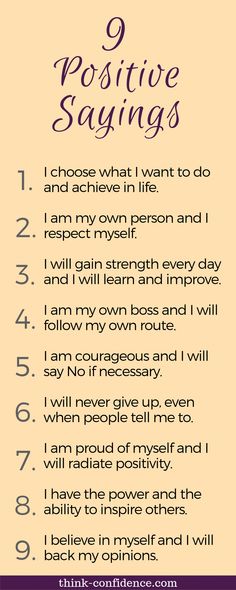 Being positive can help massively with confidence and self-esteem. You can control your negative thoughts. Use this simple technique for being positive. Stop negative thinking today. Positive Sayings, E Mc2, Inspirational Sayings, Feeling Positive, Positive Mind, How To Gain Confidence, Under Pressure, Negative Thoughts, Daily Affirmations