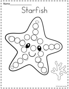 a starfish worksheet for kids