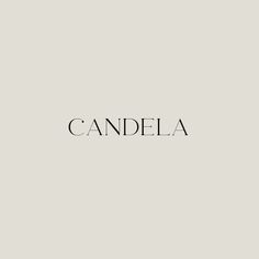 the word candila written in black ink on a white background