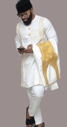 Sanmi African Agbada 3 Piece Setafrican Men Clothing Matching Shirt and Pant Wedding Suitgroom Suitwhite/men Outfitembroidered Agbada - Etsy Groom Suit White, Groom Suit, African Men, African Fabric, Shirt And Pants, Matching Shirts, Men Clothing, Handmade Clothes, Wedding Suits