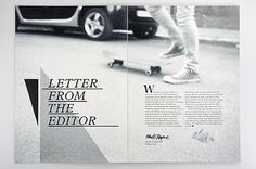 an advertisement with a skateboarder riding on the street in front of a car