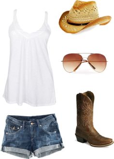 Shorts And Cowboy Boots, Mode Country, Mode Rockabilly, Country Summer Outfit, Fest Outfits, Cute Country Outfits, Estilo Country, Country Girls Outfits