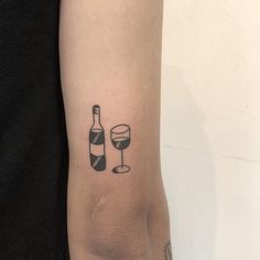 Wine Tattoos, Wine Glass Tattoo, Wine Tattoo, Glass Tattoo, Plane Tattoo, Unique Tattoos For Men, Wallpaper Matching, Cup Tattoo