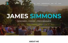 an image of the website for james simmons's designer, coder - programmer