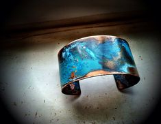 The Original Patina Cuff Blue Patina 1.25 Copper Cuff | Etsy Artistic Cuff Bracelet As Gift, Handmade Cuff Bracelet For Festivals, Artisan Blue Cuff Bracelet, Artisan Blue Cuff Bangle Bracelet, Artisan Blue Bangle Cuff Bracelet, Artisan Handmade Blue Cuff Bracelet, Handmade Artisan Blue Cuff Bracelet, Blue Cuff Bracelet Gift, Adjustable Blue Patina Cuff Bracelet