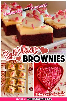 valentine's day desserts and brownies are featured in this ad for the website