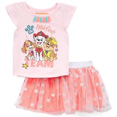 Take The Guesswork Out Of Dressing Wriggling Little Ones For The Day With This Ultra-Comfy Set Featuring Their Favorite Character. The Tulle Skirt Helps Her To Channel Her Inner Ballerina. Includes Tee And Skirt Full Graphic Text (Top): Pawfect Team Top: 60% Cotton / 40% Polyester Skirt: 100% Polyester Machine Wash; Tumble Dry Nwt Playful Fitted Set For Dress-up, Playful Fitted Dress-up Sets, Playful Polka Dot Sets For Spring, Playful Polka Dot Spring Sets, Polyester Skirt, Cool Kids Clothes, Comfy Sets, Nick Jr, Carters Girl