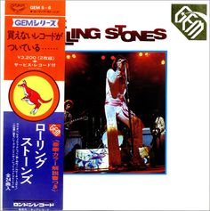 an advertisement for the rolling stones concert in japan, featuring a photo of a man on stage