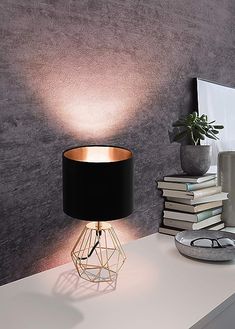 photo of night table lamp, bedroom decoration, bedroom inspo, bedroom lamp, table lamp. Geometric Table Lamp, Copper Table Lamp, Copper Table, Geometric Table, Lounge Lighting, Copper Lamps, Table Metal, Black Table Lamps, Vintage Table Lamp