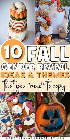 the top ten fall gender reveal ideas and themes that you'll need to copy