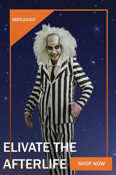 Mens Beetlejuice costume Halloween Character Costumes, Goth Chic, Halloween Character, Striped Suit, Gothic Glam, The Afterlife