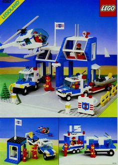 an advertisement for the lego police station