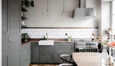 the kitchen is clean and ready to be used as a dining room or office space