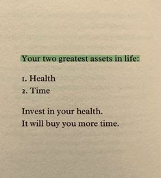 an open book with the words your two greatest asset in life