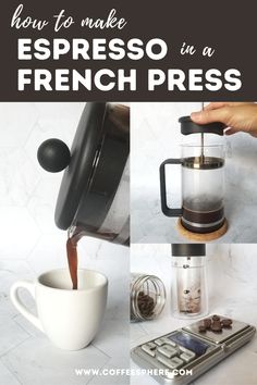 how to make espresso in a french press coffee maker with instructions and pictures