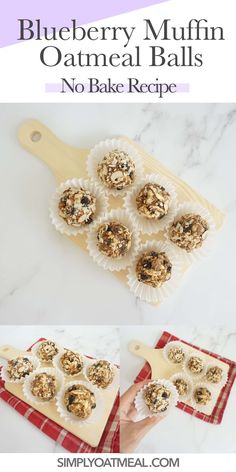 blueberry muffin oatmeal balls no bake recipe