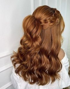 Cute Prom Hairstyles, Formal Hairstyles For Long Hair, Hoco Hairstyles, Prom Hairstyles For Long Hair, Hairdo For Long Hair, Wedding Hair And Makeup, Ginger Hair, Homecoming Hairstyles, Aesthetic Hair