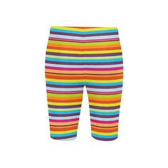 Our Men's Rainbow Knee-Length Swim Shorts offer a striking blend of style and performance. Crafted with quick-drying fabric for optimal comfort, these swim shorts feature a vibrant horizontal multicolor stripe pattern. Designed with a streamlined knee-length fit, they are perfect for both recreational swimming and competitive athletes. Experience the perfect combination of comfort, style, and functionality in our men's jammer swimsuit.Designed in California by Trendy Hip Buys. Made to order from overseas. Material: 85% Polyester, 15% spandexCare: Machine wash: cold (max 40℃ or 104℉); Non-chlorine; Iron with cover; Do not tumble dry; Multicolor Activewear With Built-in Shorts, Casual Stretch Multicolor Athletic Shorts, Multicolor Moisture-wicking Short Bottoms, Multicolor Activewear With Built-in Shorts For Summer, Casual Multicolor Yoga Shorts, Multicolor Athletic Shorts For Summer Workout, Summer Workout Multicolor Athletic Shorts, Fitted Multicolor Swim Trunks, Multicolor Fitted Short Swim Trunks