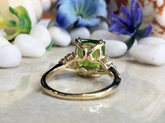 Don't miss this opportunity to own this beautiful gemstone ring crafted in 14k gold filled => Gemstone Type - Peridot, Clear Quartz => Gemstone Cut - Faceted => Gemstone Size - 8*10 mm, 2 mm => Total Number of Gemstones - 7 => Metal Type - 14k Gold Filled (Tarnish Resistant And Nickel Free) - also available in 925 sterling silver * Please contact me for pricing on a sizes larger than 11 * ~ Feel free to ask me about custom made designs. ❏ Replacements and custom orders : ✪ 925 ste Yellow Gold Rings With Rectangular Accent Stones, Elegant Rectangular Peridot Rings, Gold Rectangular Rings With Accent Stones, Gold Jewelry With Square Cut Accent Stones, Rectangular Gold Rings With Accent Stones, Square Cut Gold Jewelry With Accent Stones, Gold Peridot Jewelry With Emerald Cut, Gold Square-cut Promise Ring, Square Cut Gold Promise Rings