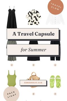 A Minimalist Travel Capsule For Summer Playful Jewelry, Minimalist Summer, Minimalist Capsule Wardrobe