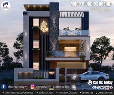 a modern duplex design is featured in this ad