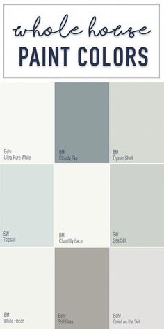 the best paint colors to use in your home for walls and ceilings, including white or gray