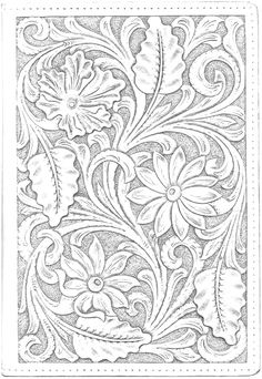 an intricately designed paper with flowers and leaves in the center, on a white background