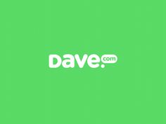 a green background with the word'dave com'written in white on it