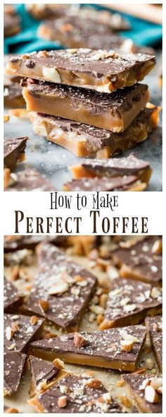 how to make perfect toffee with chocolate, nuts and sea salt on top