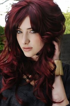 Hair Color Ideas Peekaboo, Short Cherry Red Hair, Red Burgundy Hair, Red Burgundy Hair Color, Hair Color Ombre, Burgundy Hair Color, Cherry Hair Colors, Cinnamon Hair, Cherry Red Hair