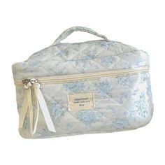 Rushawy Aesthetic Floral Toiletry Organizer Bag with Handle for Girls Friends Ladies Blue.This floral cosmetic bag is what you need for your home organization and trip, easily holds your makeup and cosmetic accessories, lipstick, , brushes, skincare products, toiletries, watercolor pens pencils, and painting brushes.This cute quilted bag features a floral pattern, the stylish design makes these makeup bags a fashionable accessory, suitable for both your everyday makeup routine and special occasi Watercolor Pens, Cute Makeup Bags, Painting Brushes, Aesthetic Floral, Everyday Makeup Routine, Toiletries Organization, Organizer Bag, Pouch Organizer, Pens Pencils