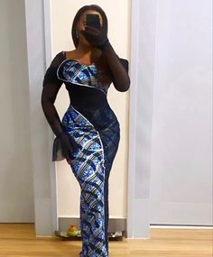 Long Gown Styles, Fancy Gown, Nigerian Outfits, Ankara Dress Designs, Ankara Long Gown