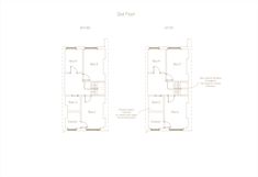 the floor plan for a two story house