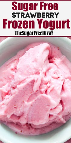 a white bowl filled with frozen yogurt on top of a table