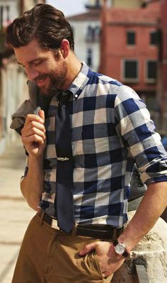 Nice style 2014 Trends, Gingham Shirt, Mode Casual, Mens Spring, Well Dressed