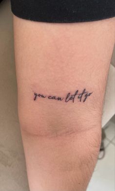 a man's arm with the words you can do it on his left side