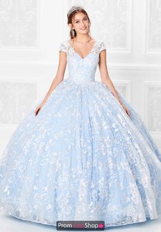 Princesa Dress PR21954 | PromDressShop.com Tulle Ballgown, Basque Waist, Tulle Balls, Pretty Quinceanera Dresses, Quince Dress, Hair Trim, Ball Gown Skirt