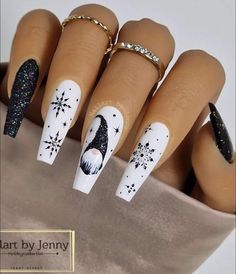 New Years Eve Nails, Winter Nail Art, Winter Nail, New Year's Nails