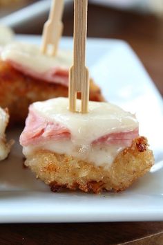 small appetizers with toothpicks sticking out of them