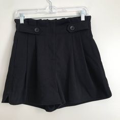 Elastic Back. Side Pockets. Size: 4 Waist: 13 1/2" Length: 15 1/2" Condition: Nwt. New. High Rise Workwear Shorts With Belt Loops, Black Pants For Workwear, Short Length, Black Shorts, Short Pants, Pant Jumpsuit, Pants For Women, Pants, Women Shopping, Black