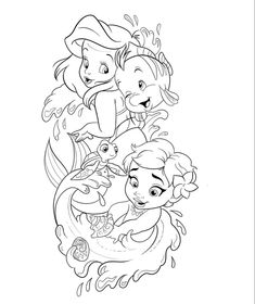 the little mermaids coloring pages for kids to print out and color with their favorite characters