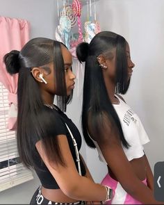 Sleek Ponytail Hairstyles, Quick Natural Hair Styles, Dyed Hair Inspiration, Quick Braided Hairstyles, Pretty Braided Hairstyles, Flat Iron Hair Styles