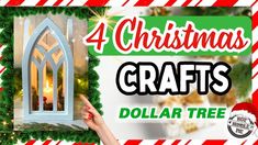 the 4 christmas crafts dollar tree is on display