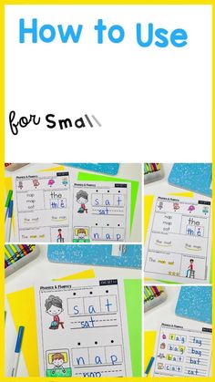 how to use for small letters with pictures and text on it, including the letter s